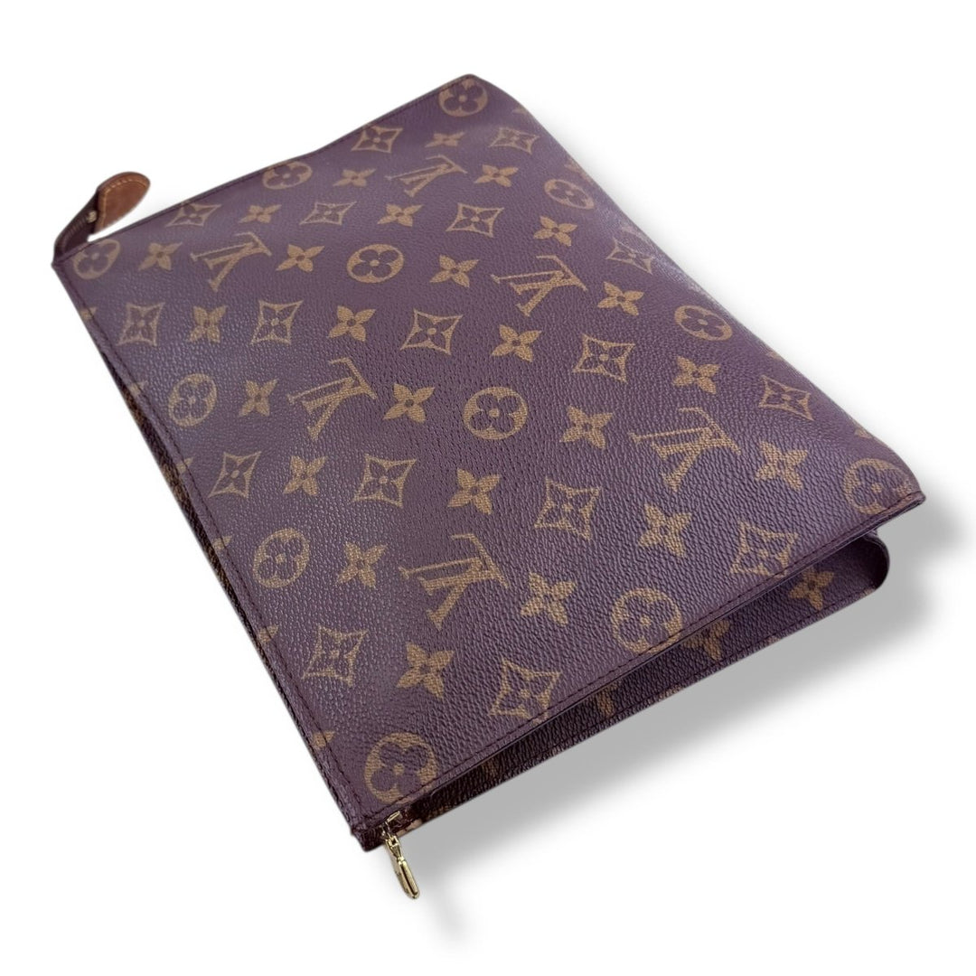 Louis Vuitton Brown Monogram Toiletry Pouch 26 Bag - Lux Central