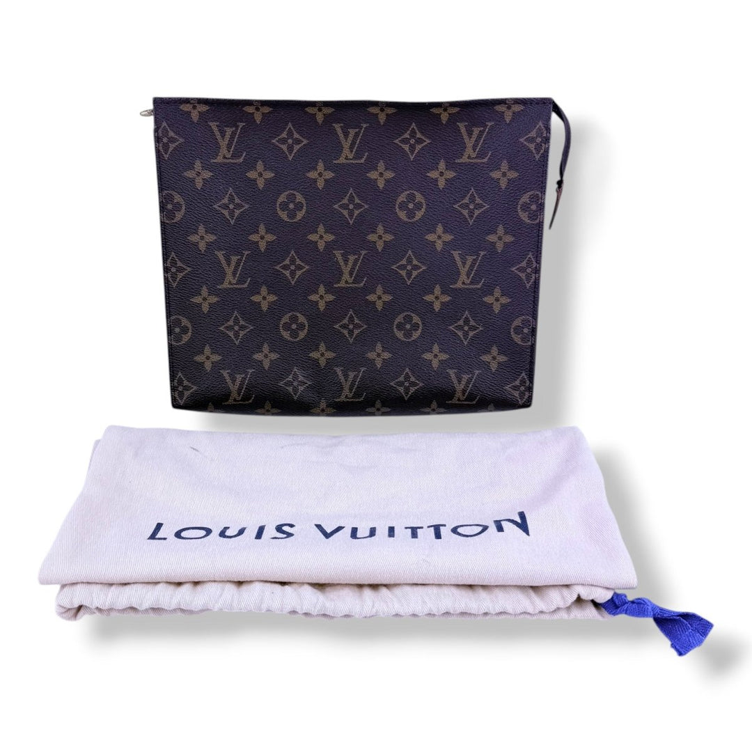 Louis Vuitton Brown Monogram Toiletry Pouch 26 Bag - Lux Central