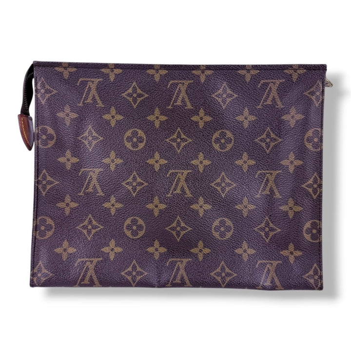 Louis Vuitton Brown Monogram Toiletry Pouch 26 Bag - Lux Central