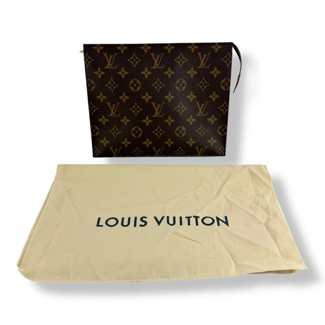 Louis Vuitton Brown Monogram Toiletry Pouch 26 Bag - Lux Central