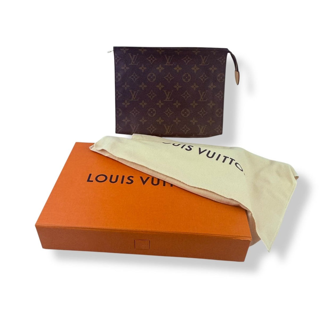 Louis Vuitton Brown Monogram Toiletry Pouch 26 Bag - Lux Central