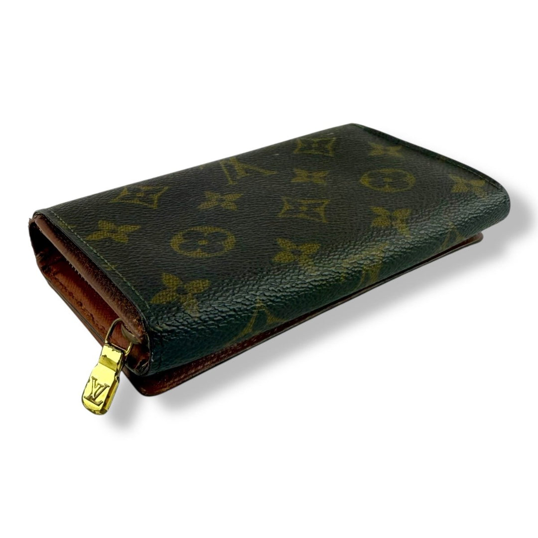Louis Vuitton Brown Monogram Zip Purse Wallet - Lux Central