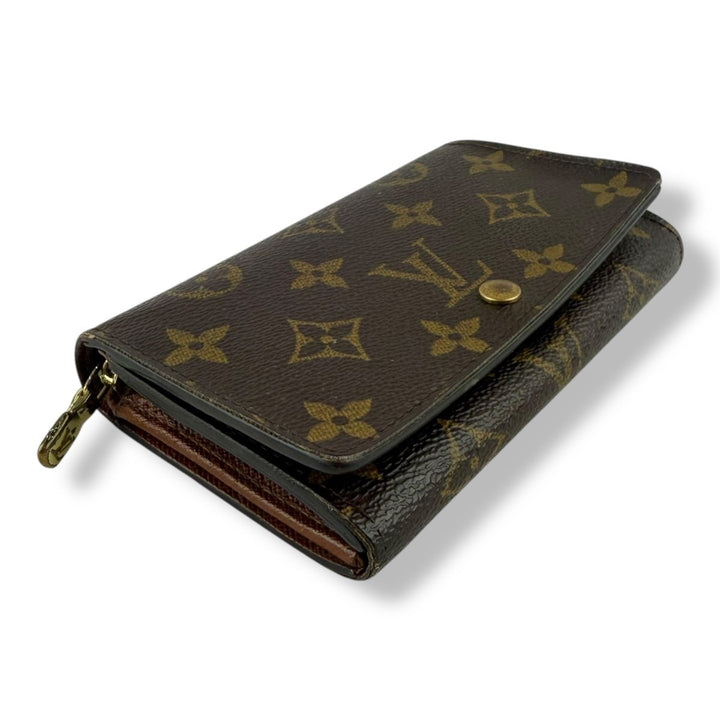 Louis Vuitton Brown Monogram Zip Purse Wallet - Lux Central