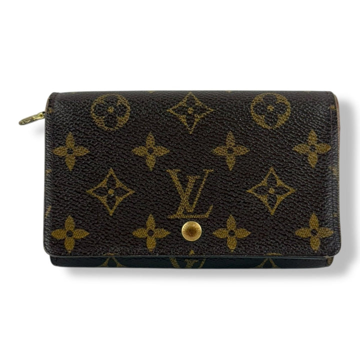 Louis Vuitton Brown Monogram Zip Purse Wallet - Lux Central
