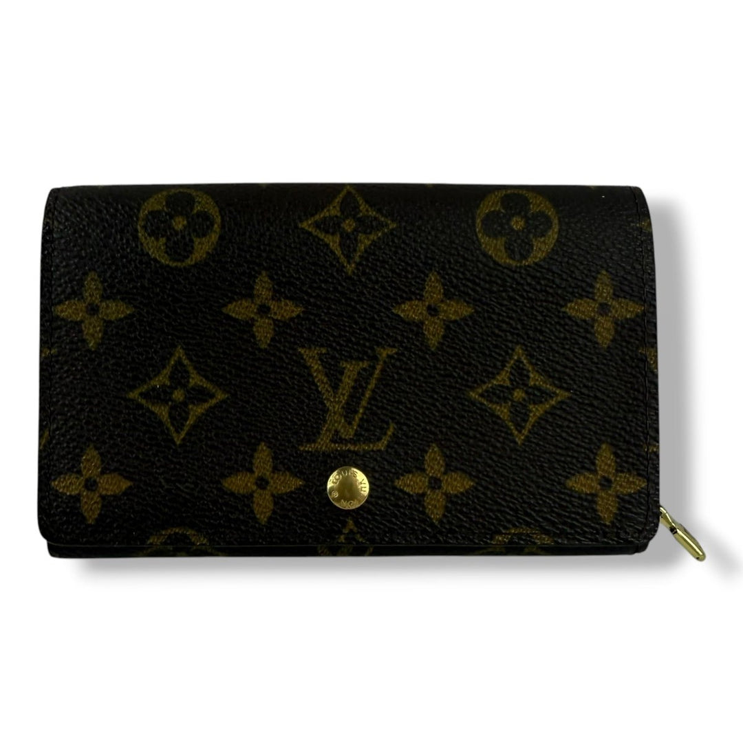 Louis Vuitton Brown Monogram Zippy Clip Purse 7728 - Lux Central