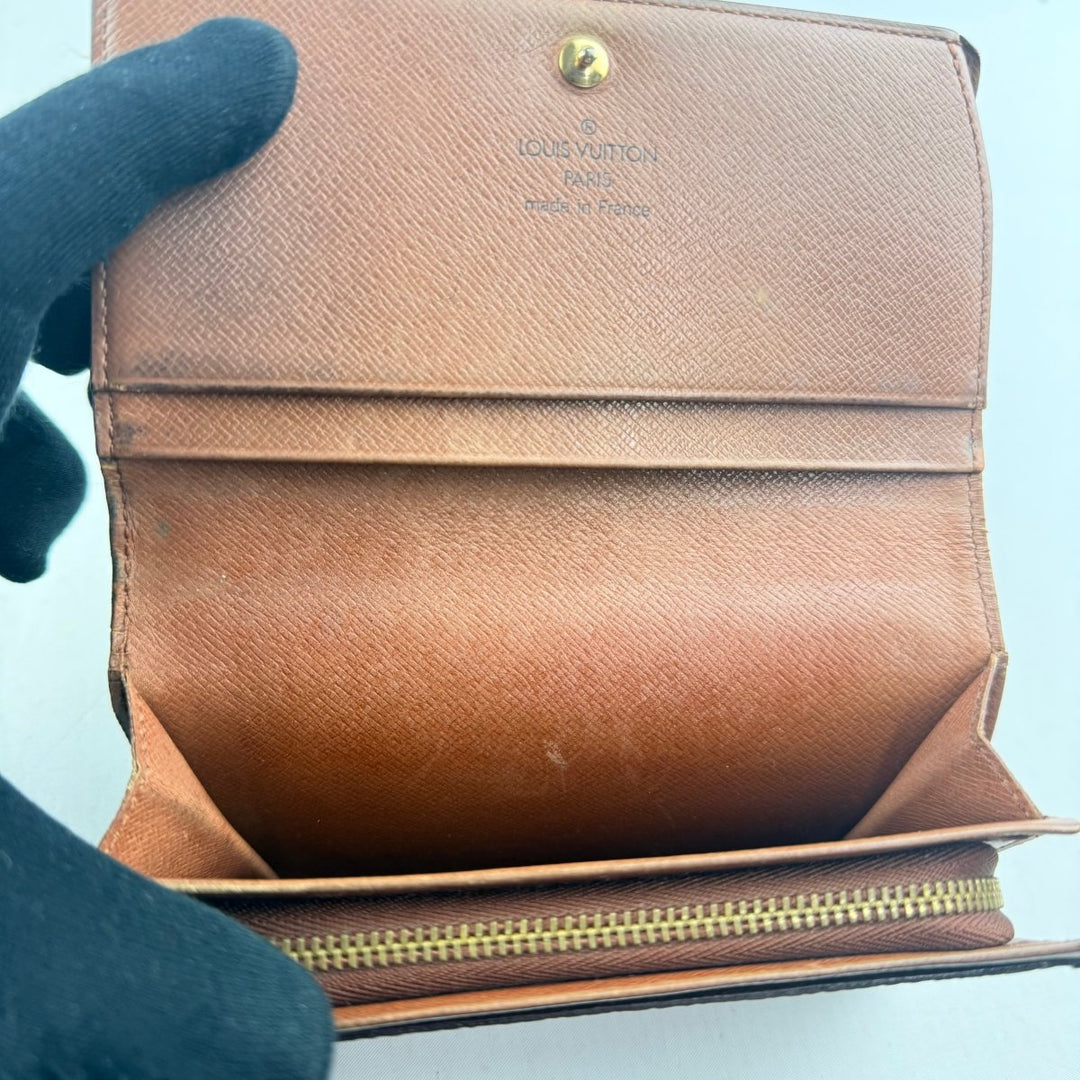 Louis Vuitton Brown Monogram Zippy Clip Purse - Lux Central