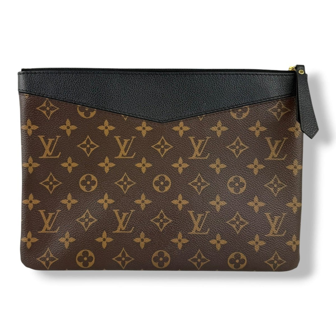 Louis Vuitton Brown/Black Monogram Daily Clutch Pouch - Lux Central