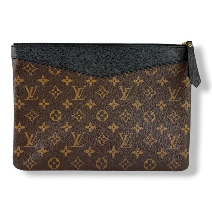 Louis Vuitton Brown/Black Monogram Daily Clutch Pouch - Lux Central