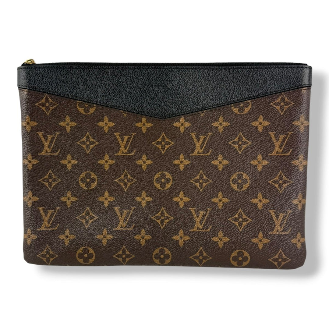 Louis Vuitton Brown/Black Monogram Daily Clutch Pouch - Lux Central