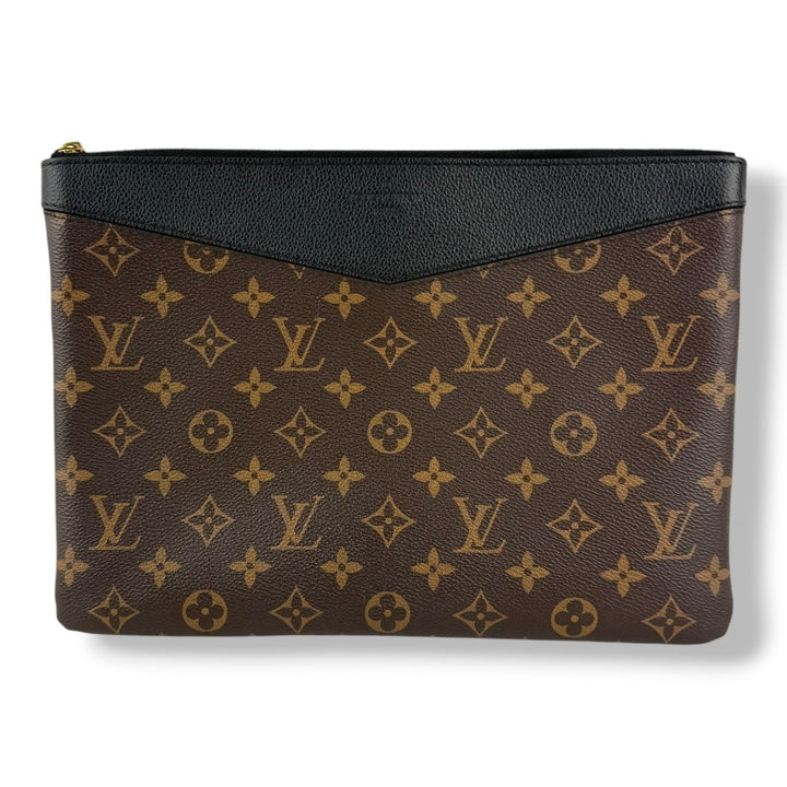 Louis Vuitton Brown/Black Monogram Daily Clutch Pouch - Lux Central