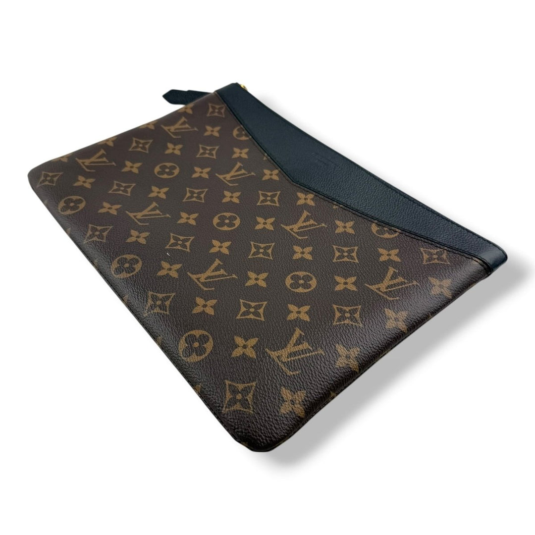Louis Vuitton Brown/Black Monogram Daily Clutch Pouch - Lux Central