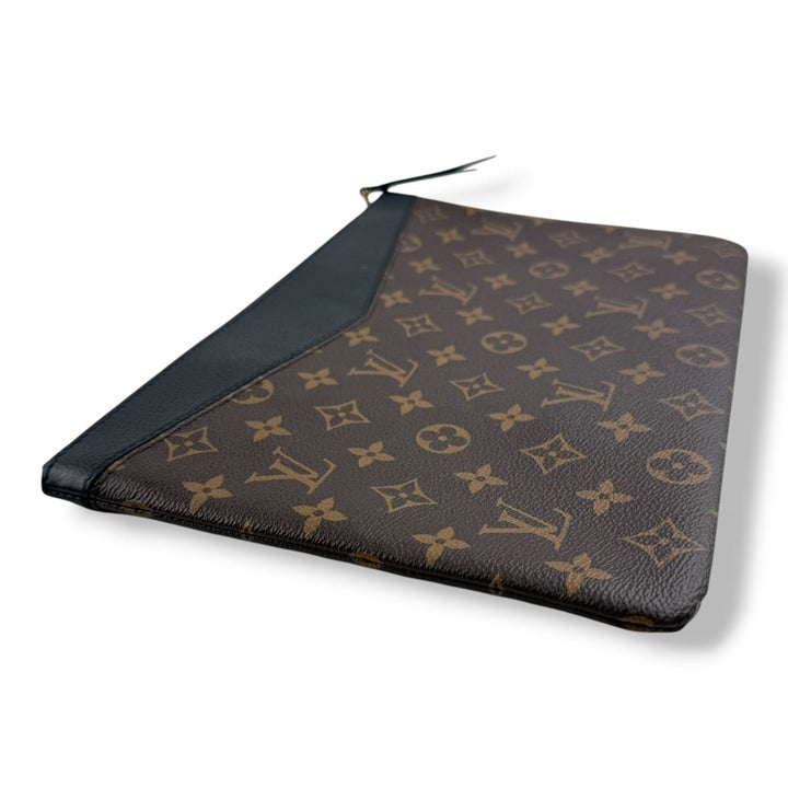 Louis Vuitton Brown/Black Monogram Daily Clutch Pouch - Lux Central