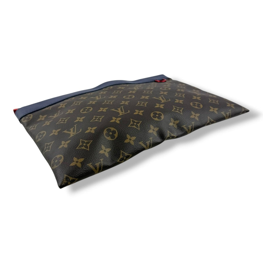 Louis Vuitton Brown/Blue Monogram Pochette Apollo Clutch Pouch - Lux Central