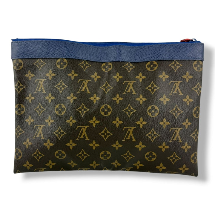 Louis Vuitton Brown/Blue Monogram Pochette Apollo Clutch Pouch - Lux Central