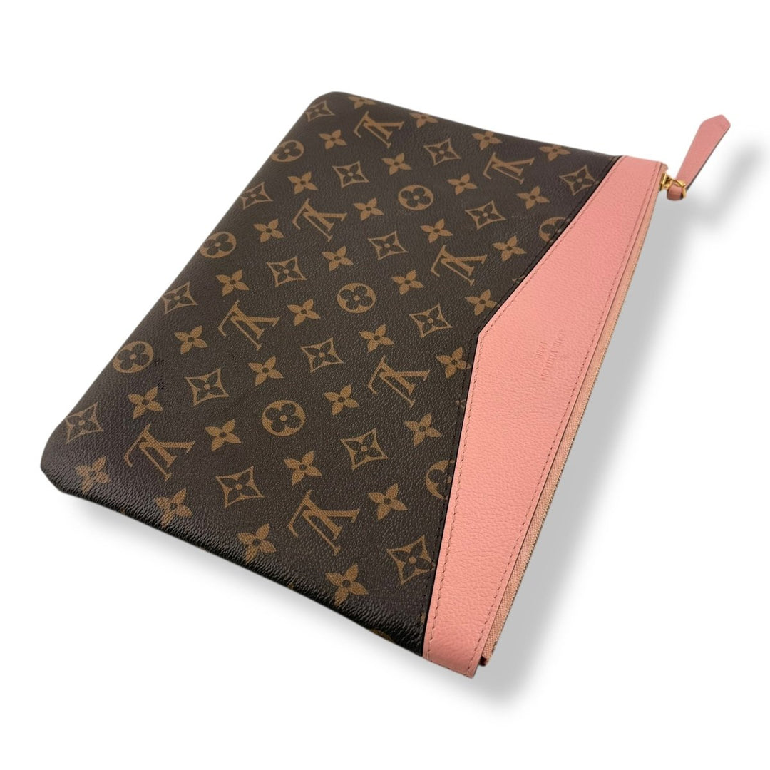 Louis Vuitton Brown/Pink Monogram Daily Clutch Pouch - Lux Central
