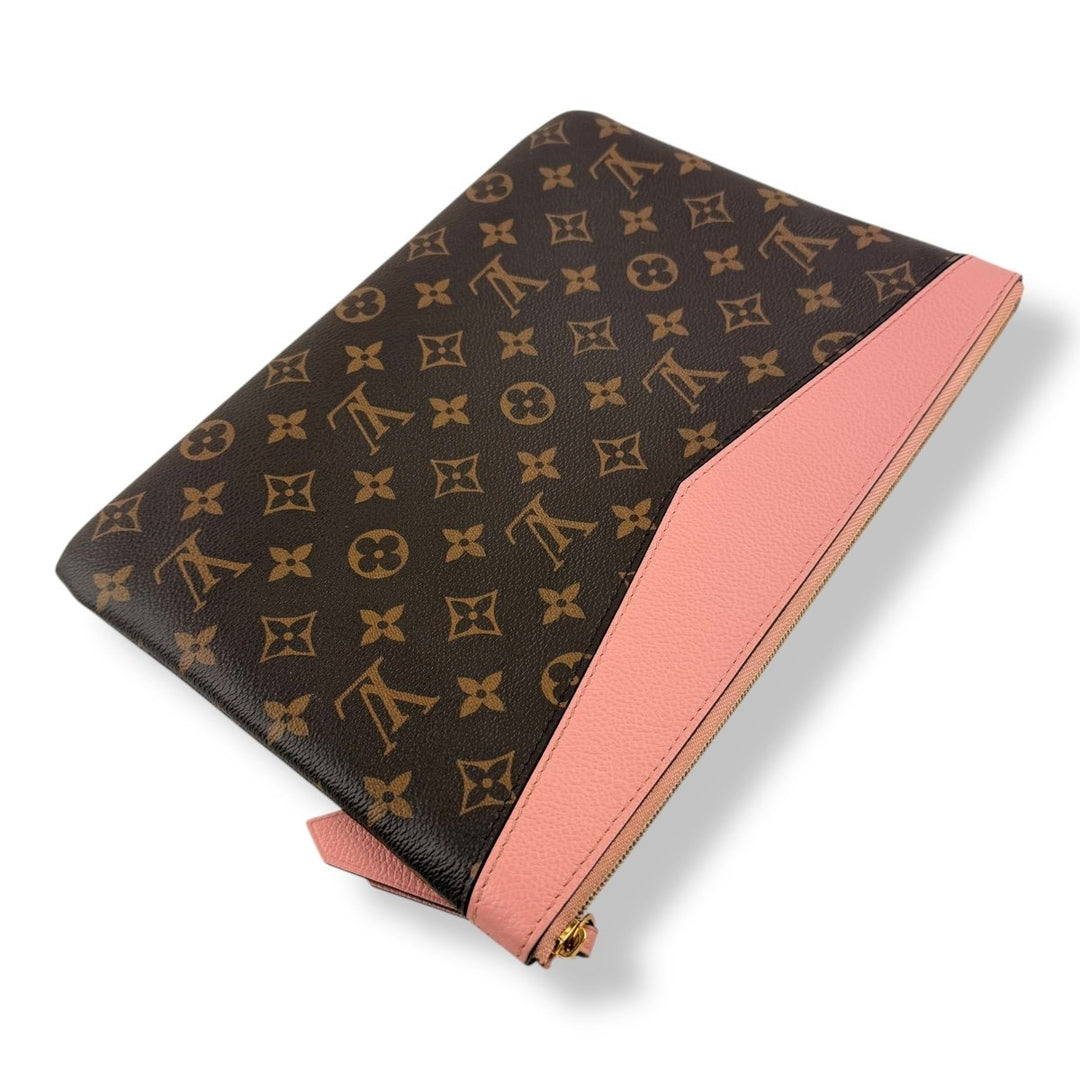 Louis Vuitton Brown/Pink Monogram Daily Clutch Pouch - Lux Central