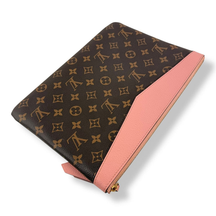 Louis Vuitton Brown/Pink Monogram Daily Clutch Pouch - Lux Central