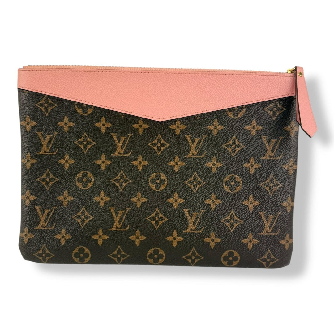 Louis Vuitton Brown/Pink Monogram Daily Clutch Pouch - Lux Central