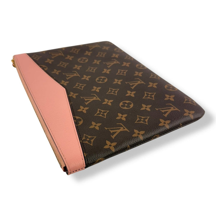 Louis Vuitton Brown/Pink Monogram Daily Clutch Pouch - Lux Central