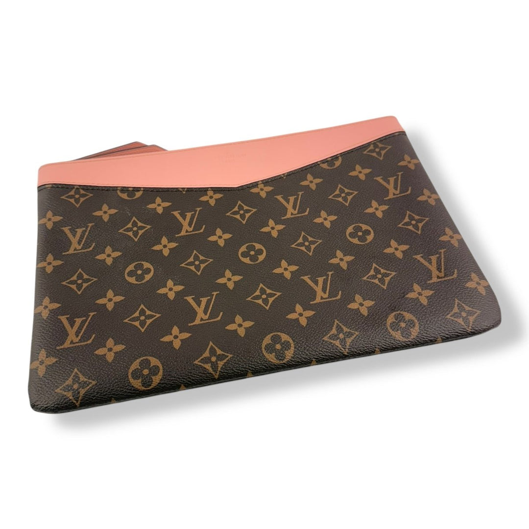 Louis Vuitton Brown/Pink Monogram Daily Clutch Pouch - Lux Central