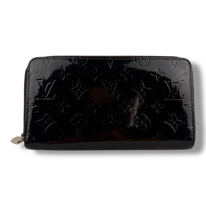 Louis Vuitton Burgundy Monogram Vernis Amarante Patent Leather Zippy Purse - Lux Central