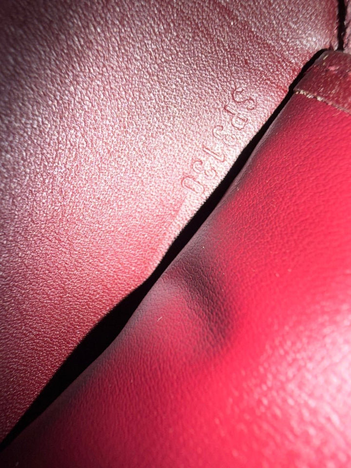 Louis Vuitton Burgundy Monogram Vernis Burgundy Leather Zippy Purse - Lux Central