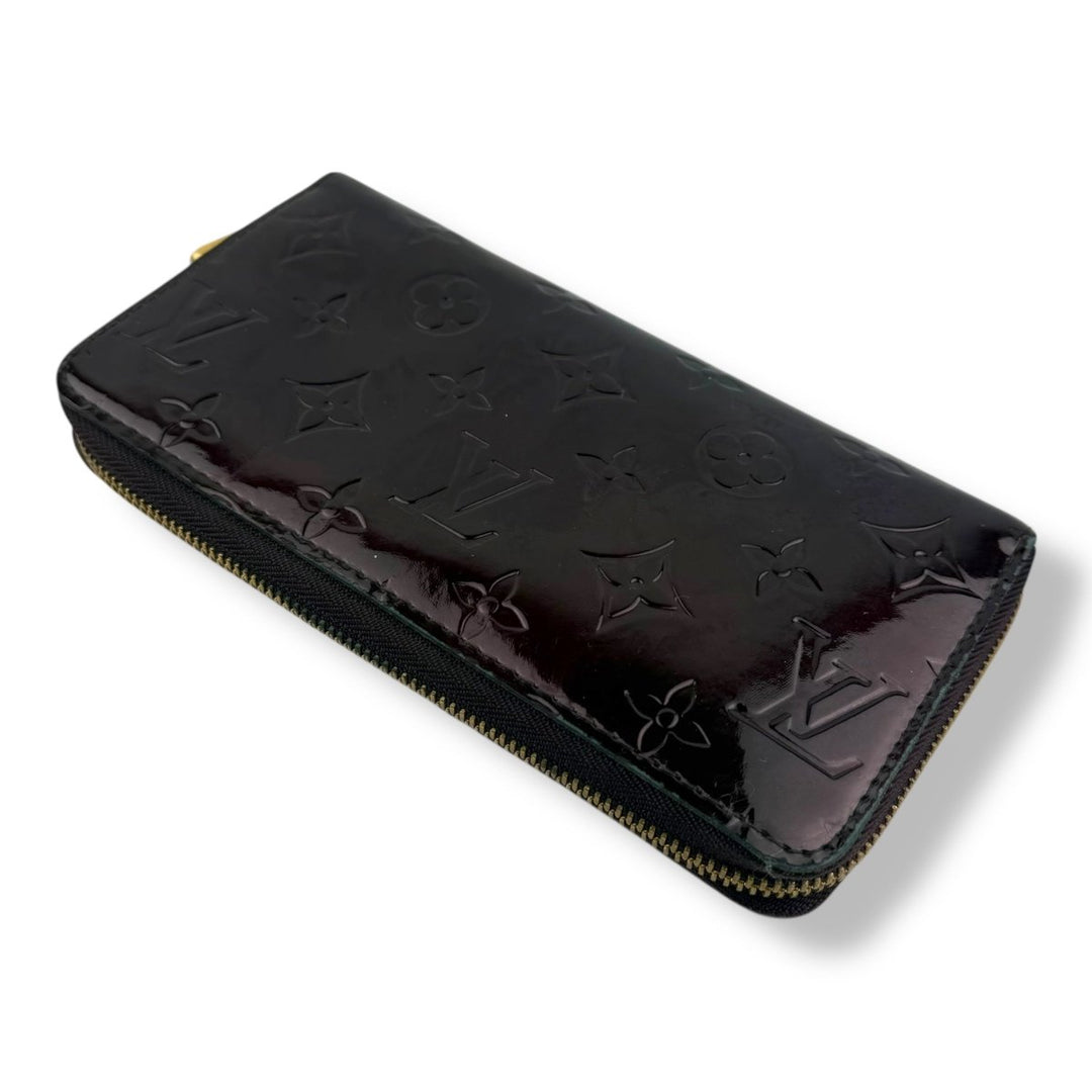 Louis Vuitton Burgundy Monogram Vernis Patent Leather Zippy Purse - Lux Central
