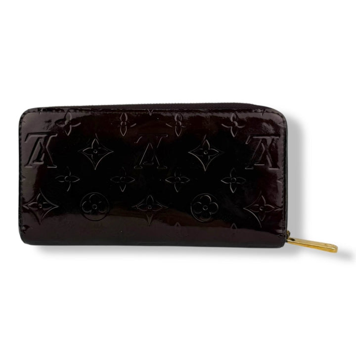 Louis Vuitton Burgundy Monogram Vernis Patent Leather Zippy Purse - Lux Central