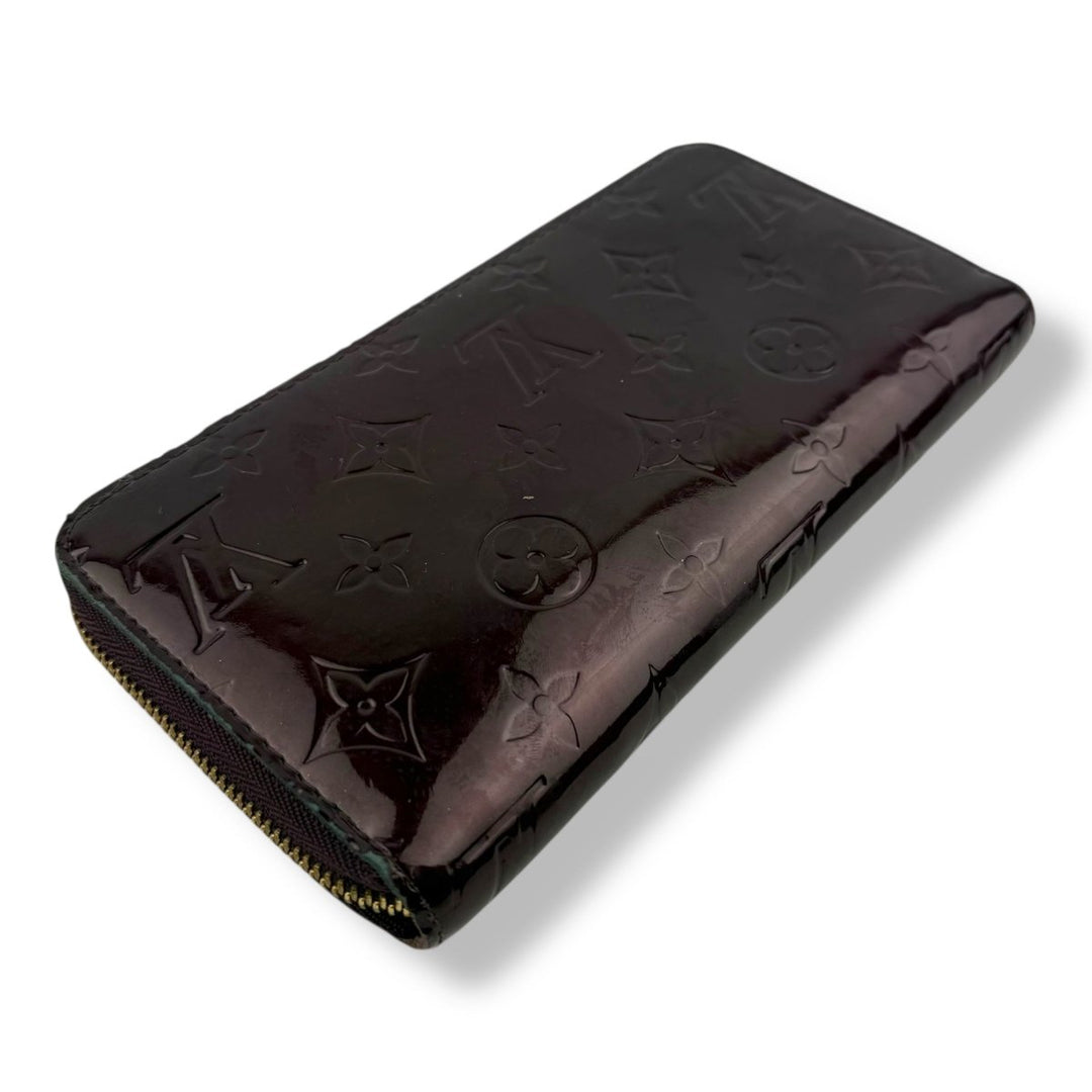 Louis Vuitton Burgundy Monogram Vernis Patent Leather Zippy Purse - Lux Central