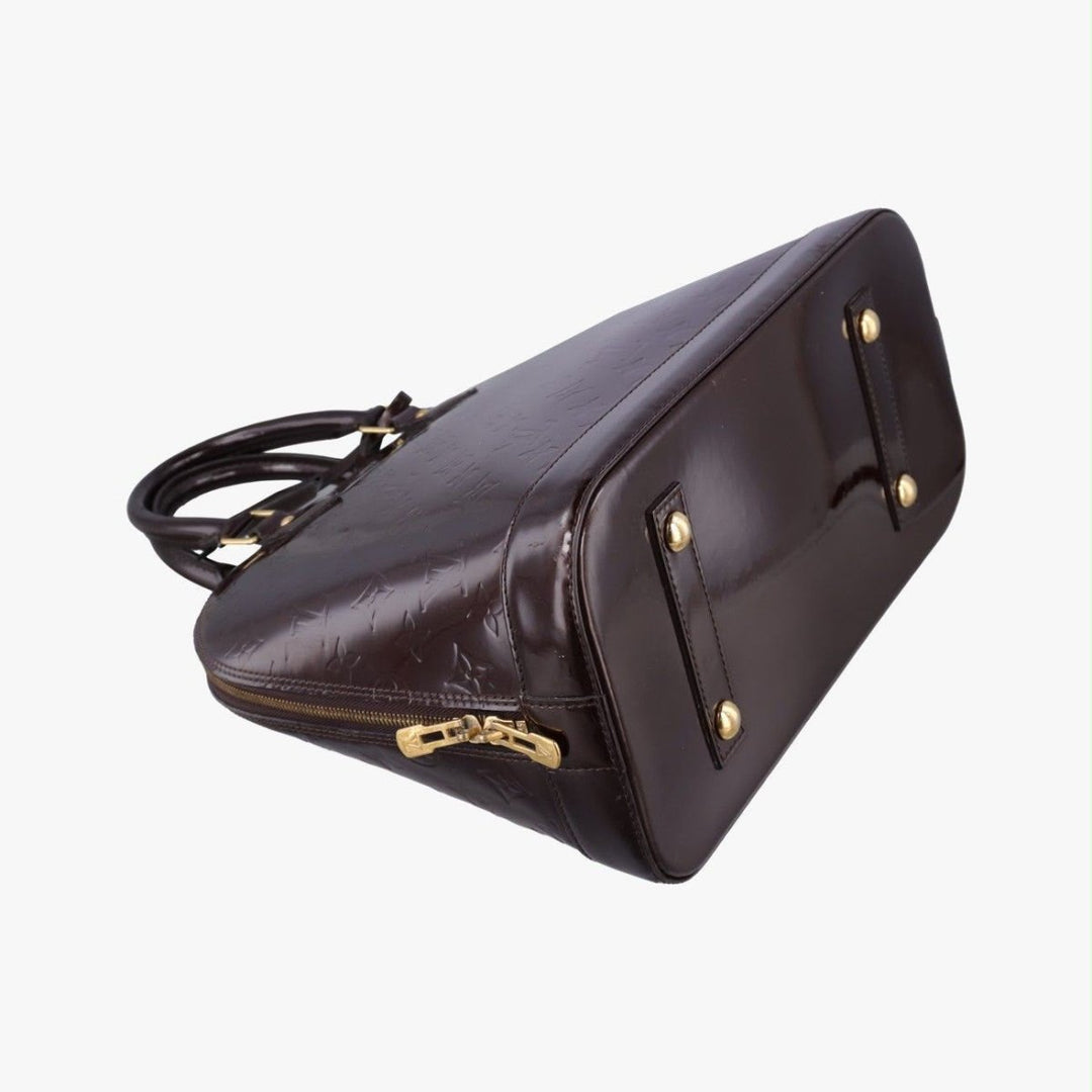 Louis Vuitton Burgundy Vernis Alma MM Handbag - Lux Central