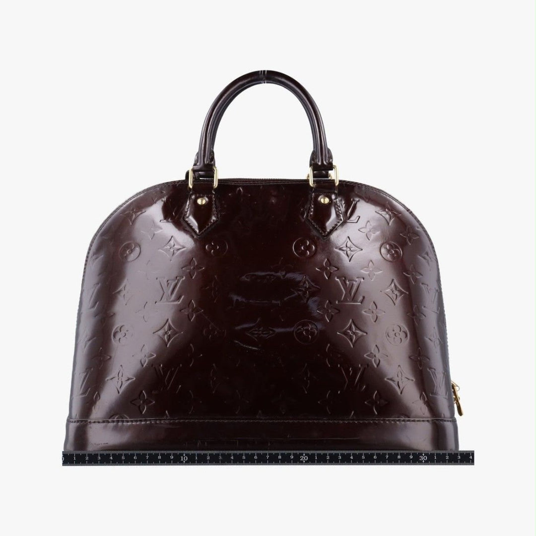 Louis Vuitton Burgundy Vernis Alma MM Handbag - Lux Central