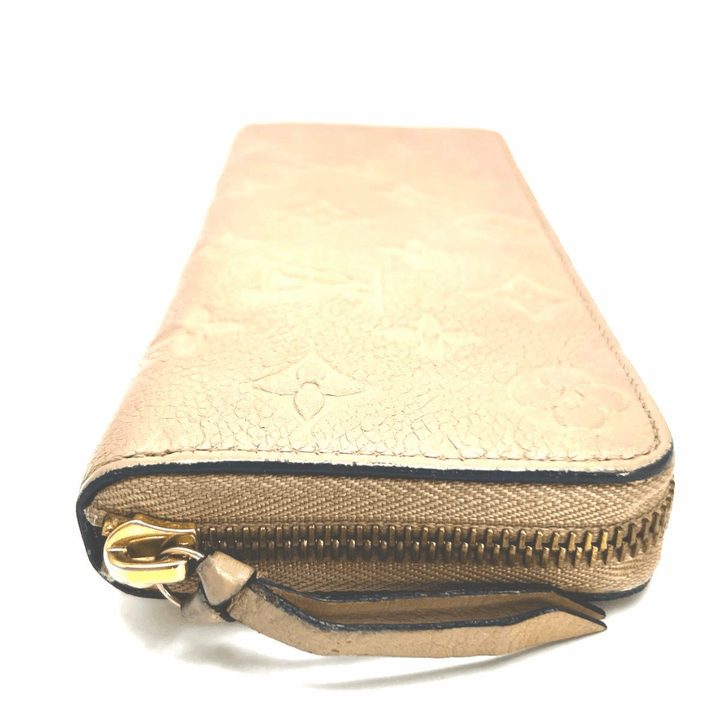 Louis Vuitton Clemence Beige Monogram Empreinte Leather Femme Wallet - Lux Central