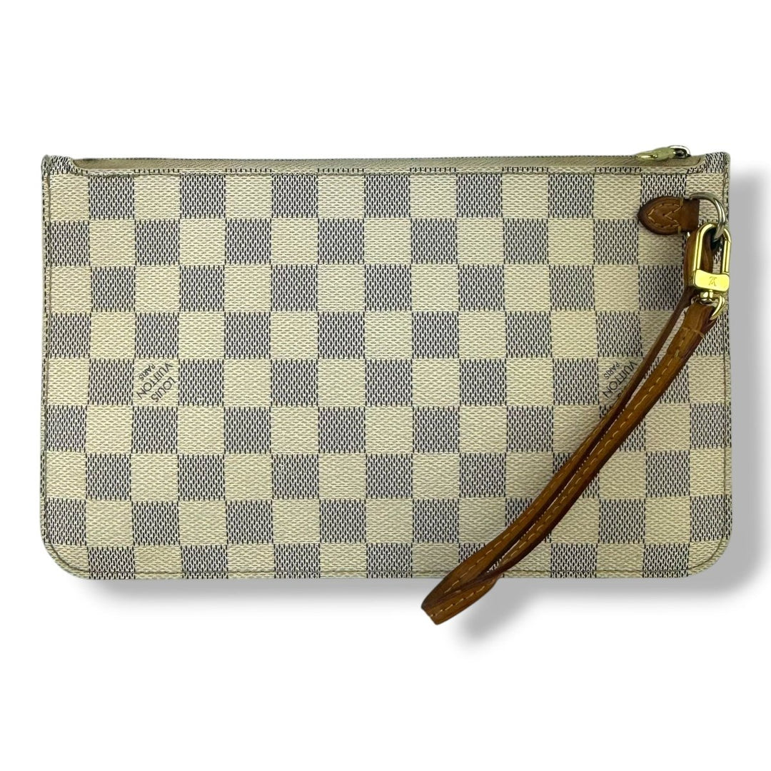 Louis Vuitton Damier Azur Neverfull Clutch Pouch - Lux Central