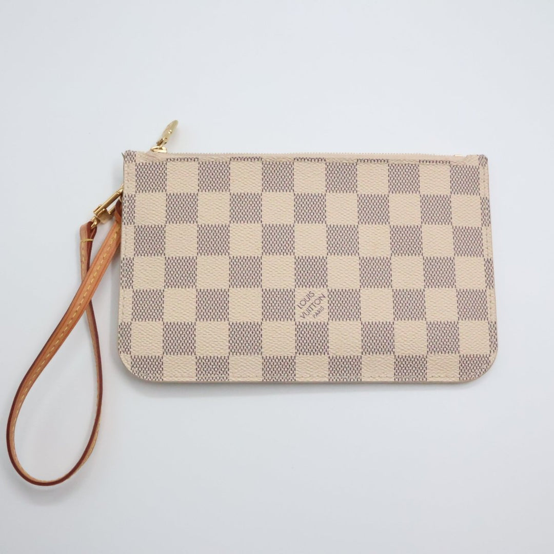 Louis Vuitton Damier Azur Neverfull Clutch Pouch - Lux Central