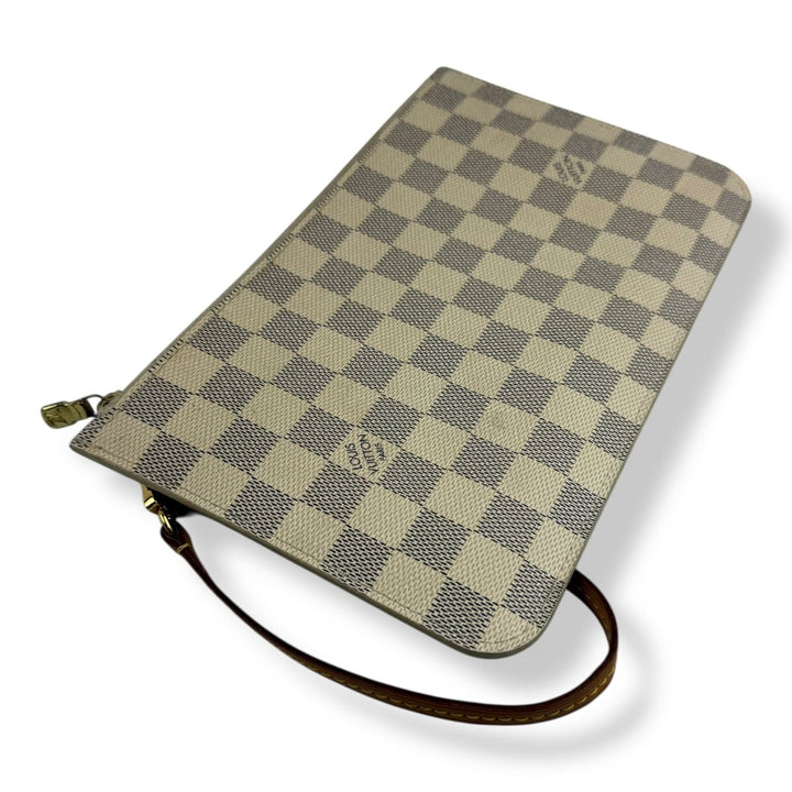 Louis Vuitton Damier Azur Neverfull Clutch Pouch - Lux Central