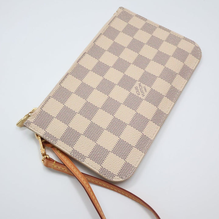Louis Vuitton Damier Azur Neverfull Clutch Pouch - Lux Central