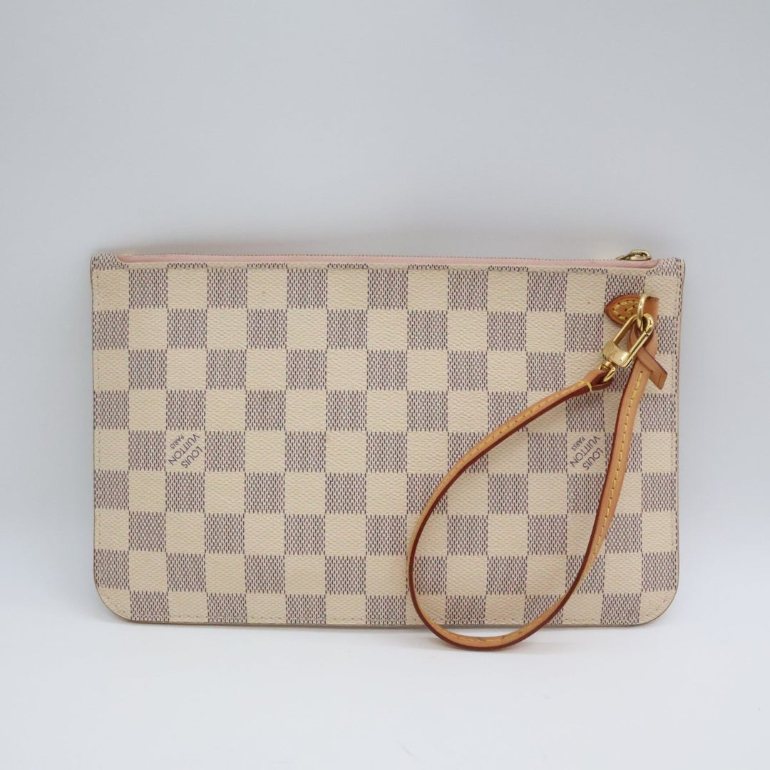 Louis Vuitton Damier Azur Neverfull MM Clutch Pouch - Lux Central