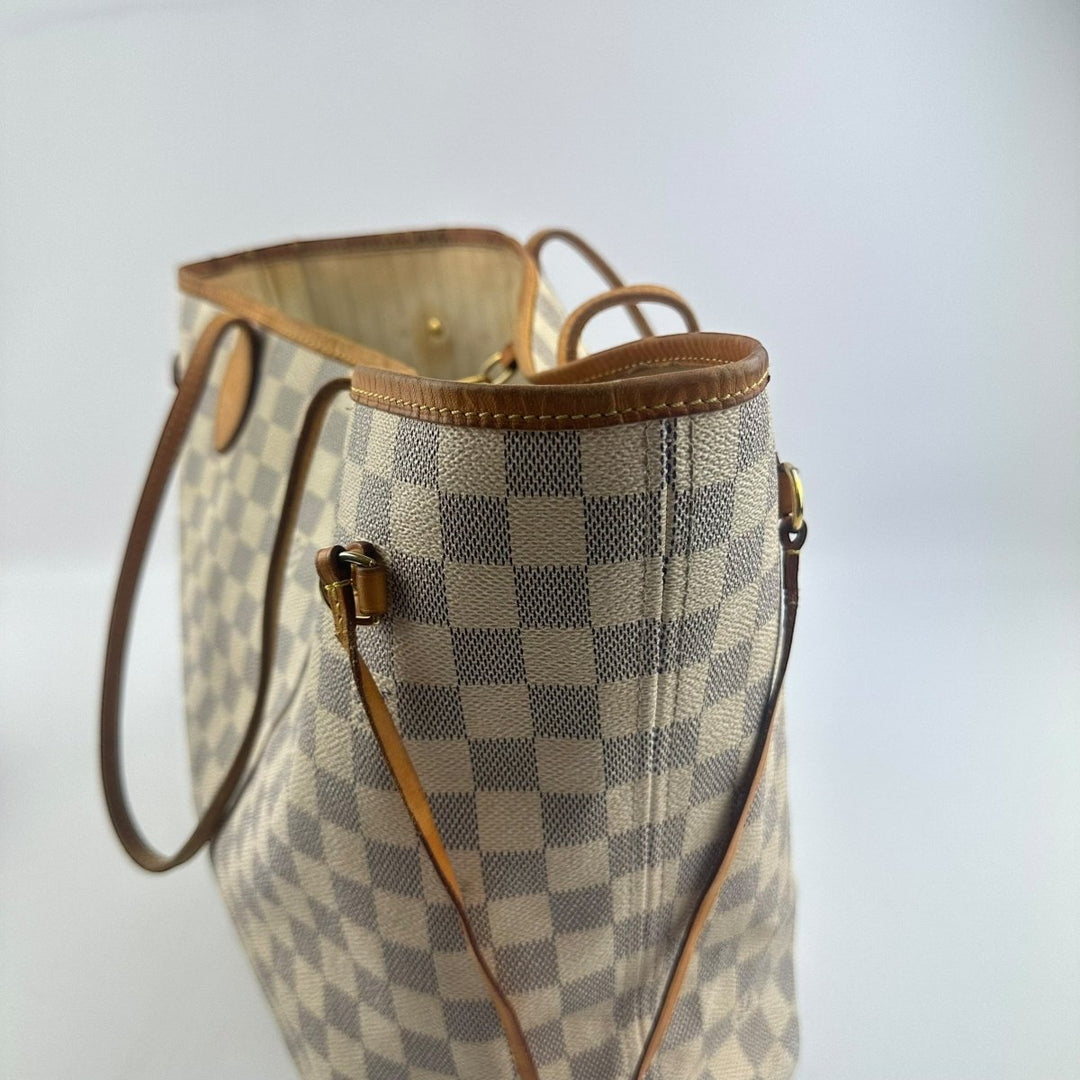 Louis Vuitton Damier Azur Neverfull MM Handbag - Lux Central