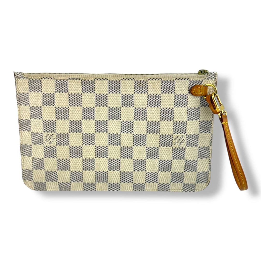 Louis Vuitton Damier Azur Neverfull Pouch Clutch Bag - Lux Central
