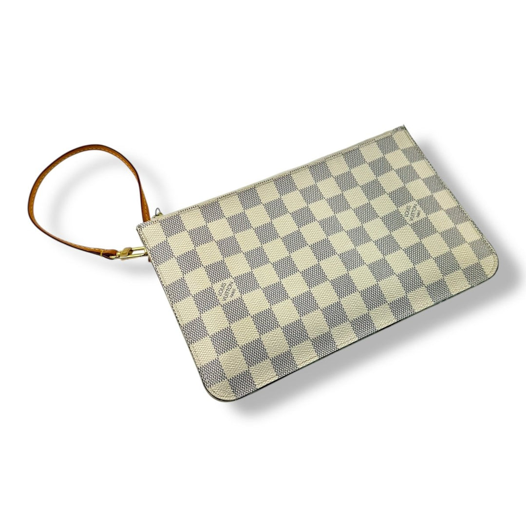 Louis Vuitton Damier Azur Neverfull Pouch Clutch Bag - Lux Central