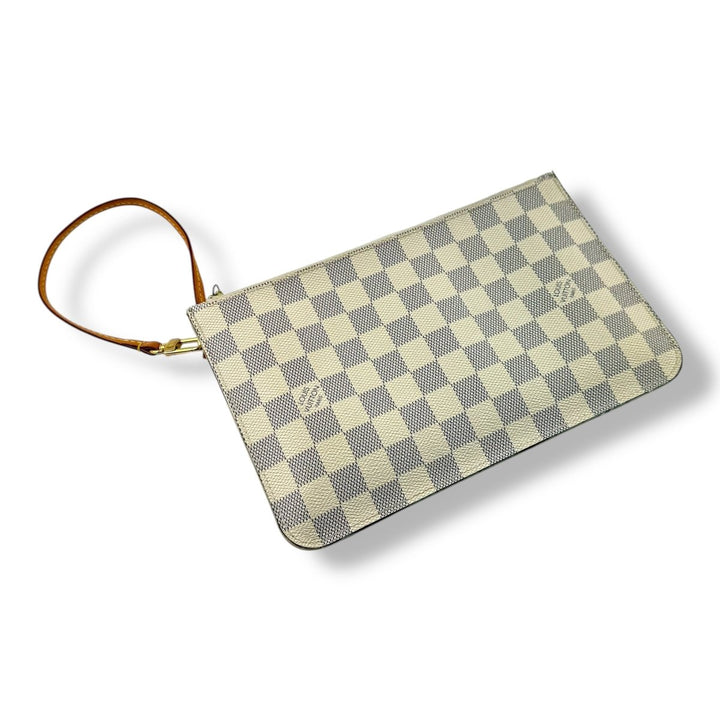 Louis Vuitton Damier Azur Neverfull Pouch Clutch Bag - Lux Central
