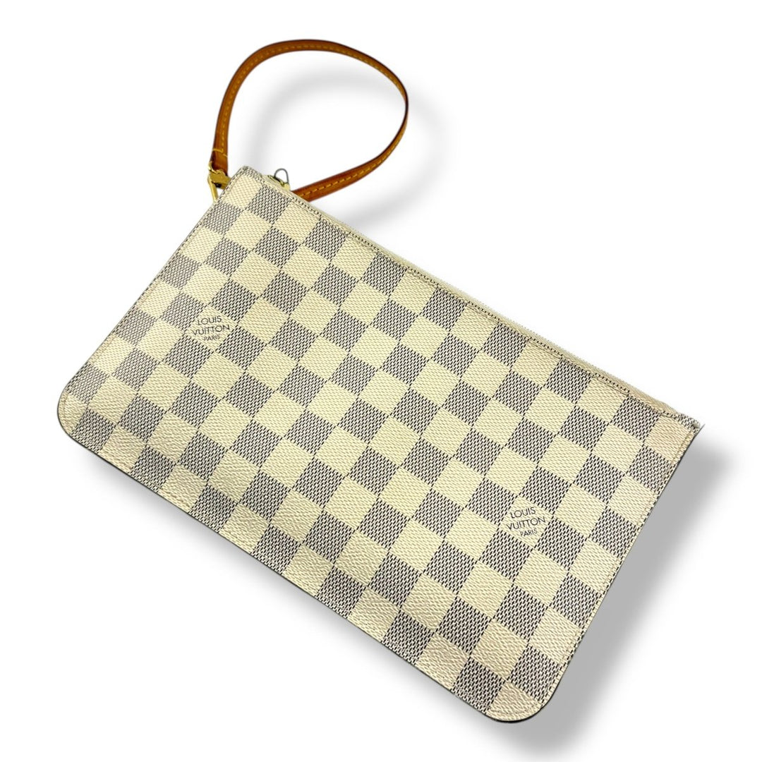 Louis Vuitton Damier Azur Neverfull Pouch Clutch Bag - Lux Central