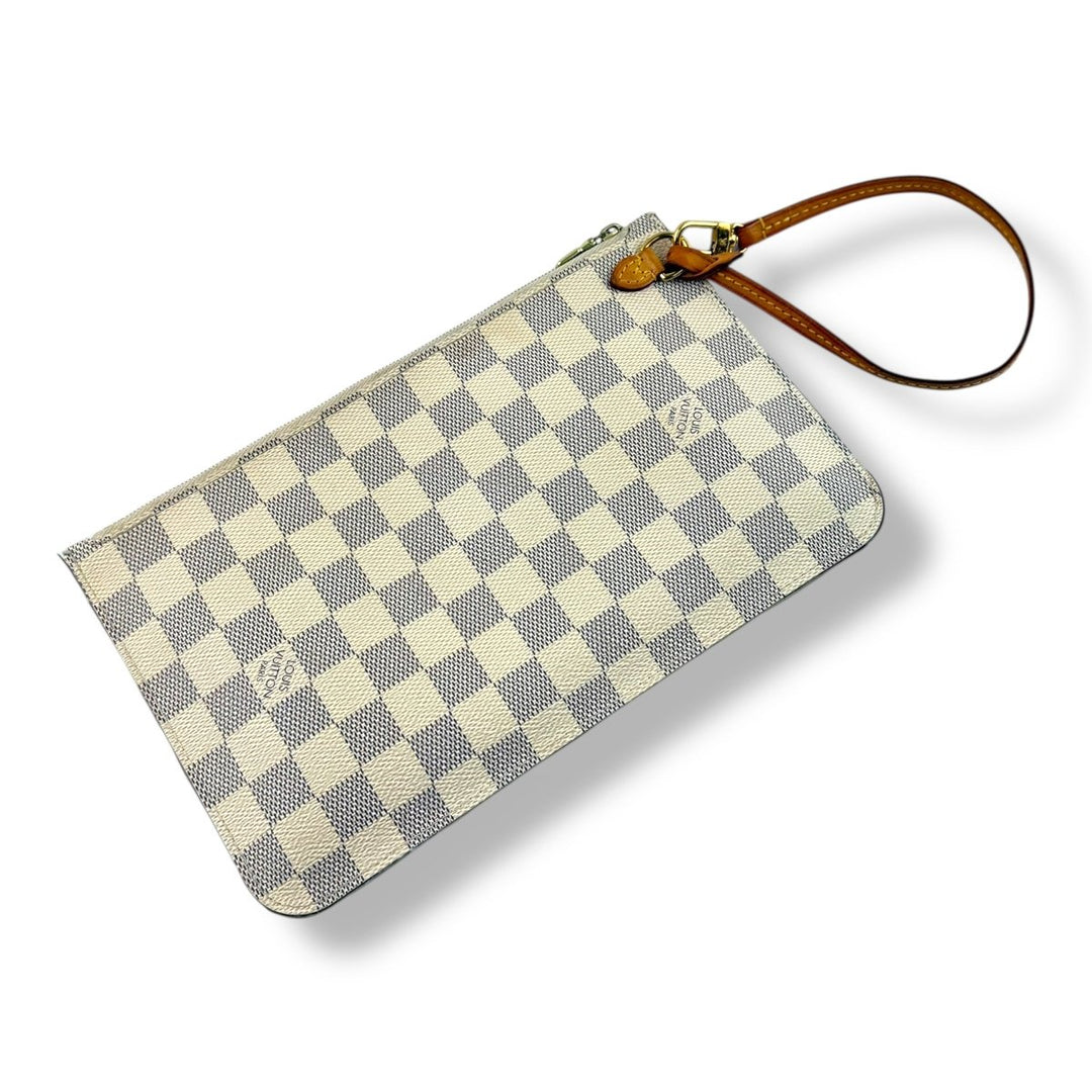 Louis Vuitton Damier Azur Neverfull Pouch Clutch Bag - Lux Central