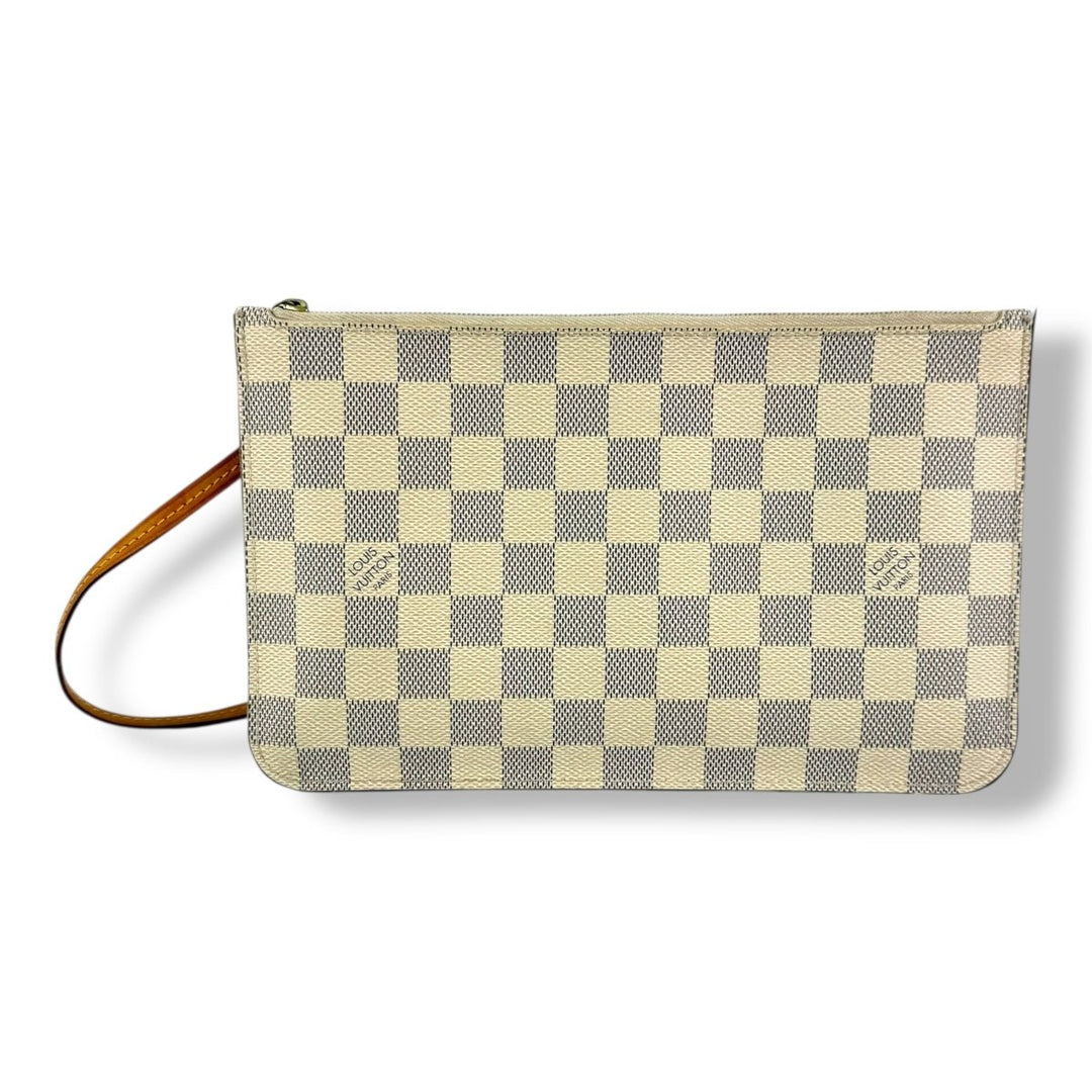 Louis Vuitton Damier Azur Neverfull Pouch Clutch Bag - Lux Central