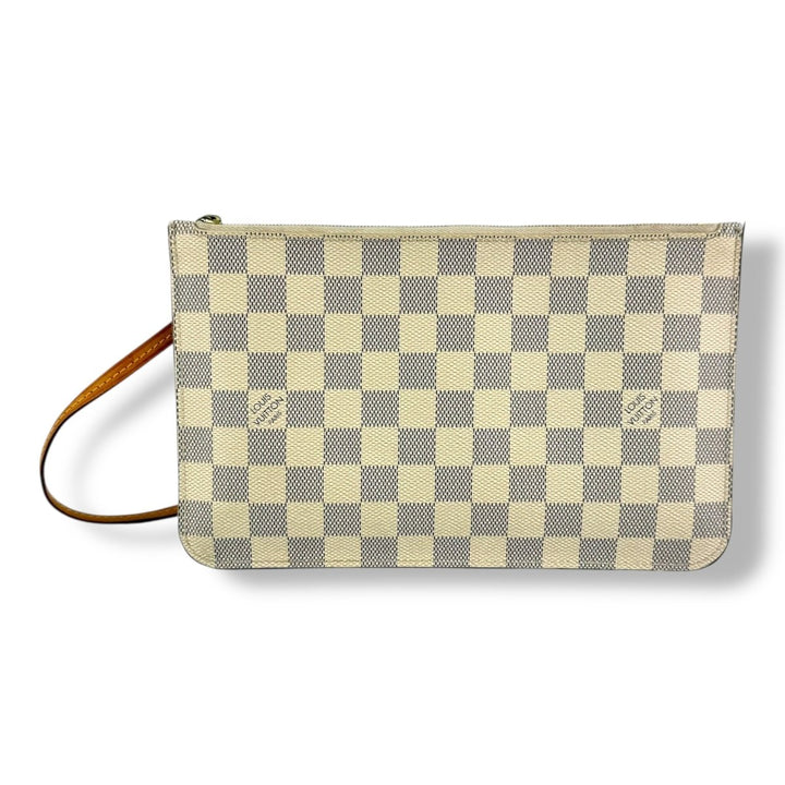 Louis Vuitton Damier Azur Neverfull Pouch Clutch Bag - Lux Central