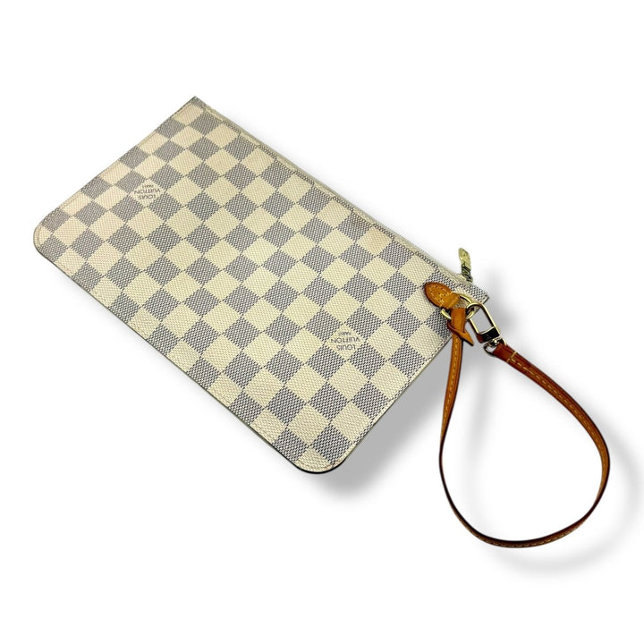 Louis Vuitton Damier Azur Neverfull Pouch Clutch Bag - Lux Central