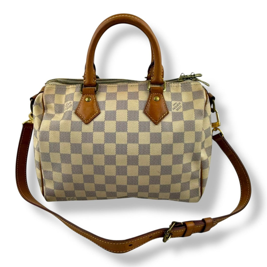 Louis Vuitton Damier Azur Speedy Bandouliere 25 Handbag - Lux Central