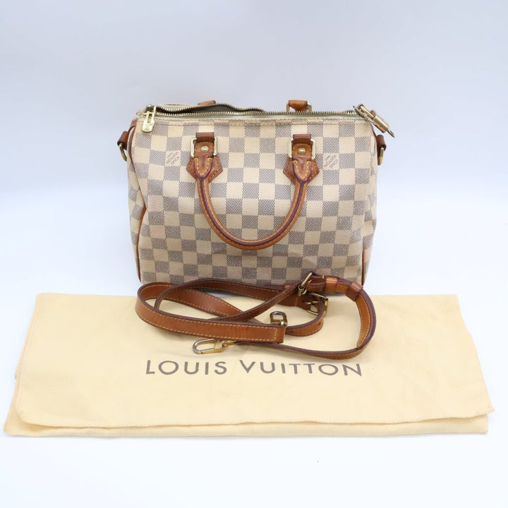 Louis Vuitton Damier Azur Speedy Bandouliere 25 Handbag - Lux Central