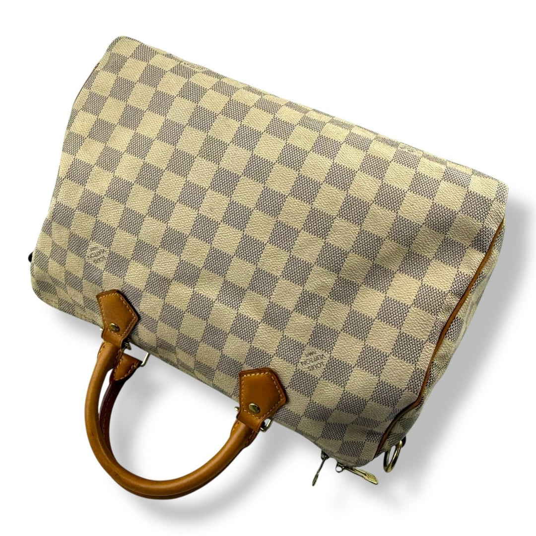 Louis Vuitton Damier Azur Speedy Bandouliere 30 Handbag - Lux Central