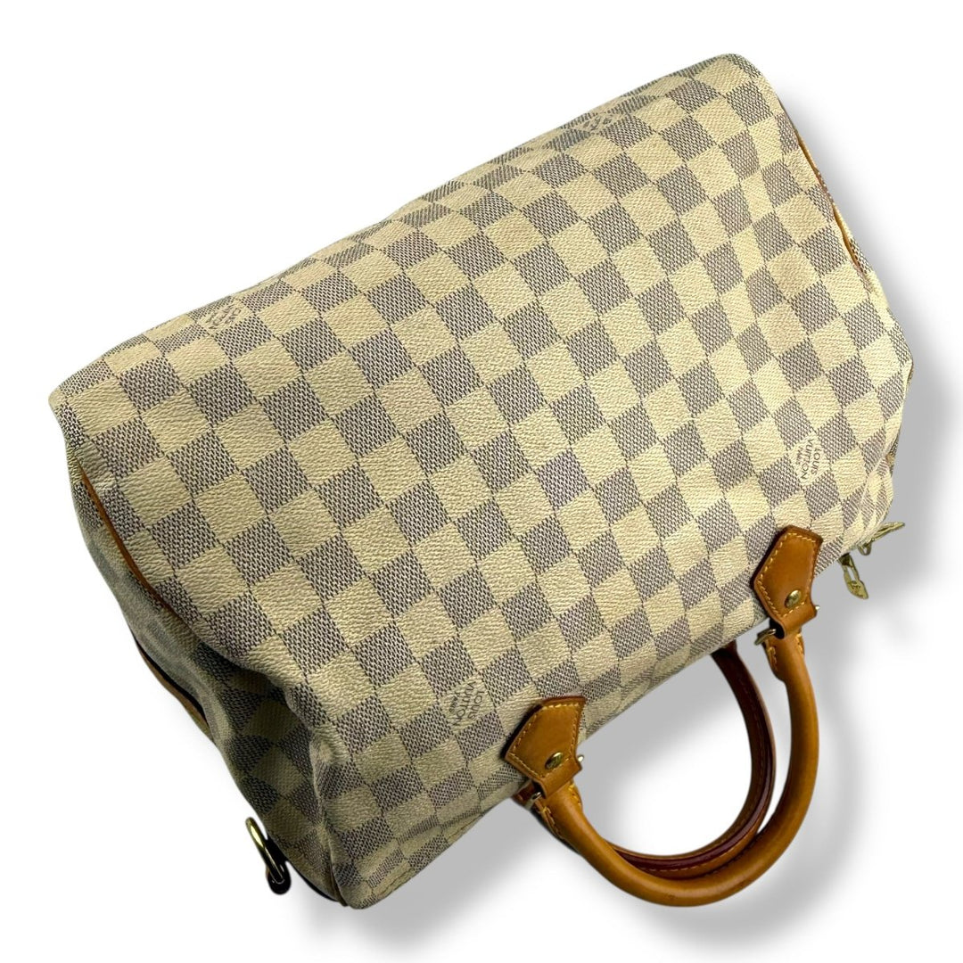 Louis Vuitton Damier Azur Speedy Bandouliere 30 Handbag - Lux Central